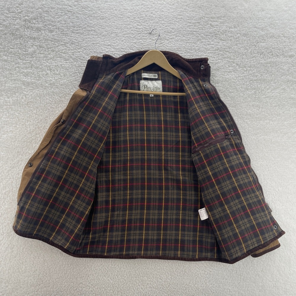 Peregrine Waxed Jacket Womens M Brown Tan British Country Clothing Riding Coat - Picture 3 of 11